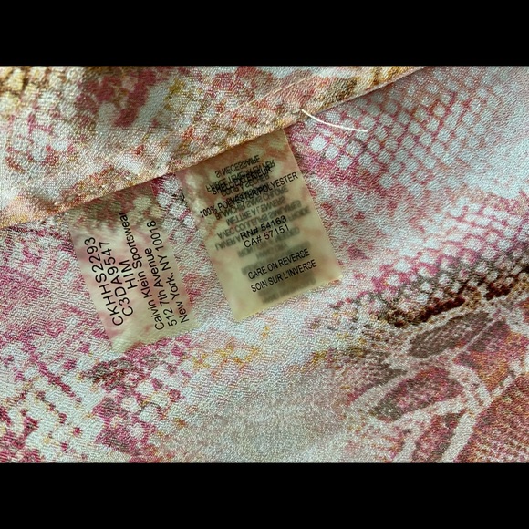 Calvin Klein Ladies Snake print Blouse size XS - Picture 10 of 13